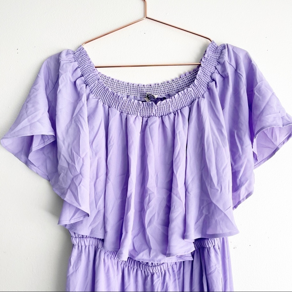 Show Me Your Mumu Hacienda Lilac Crisp Maxi Dress - Picture 7 of 8